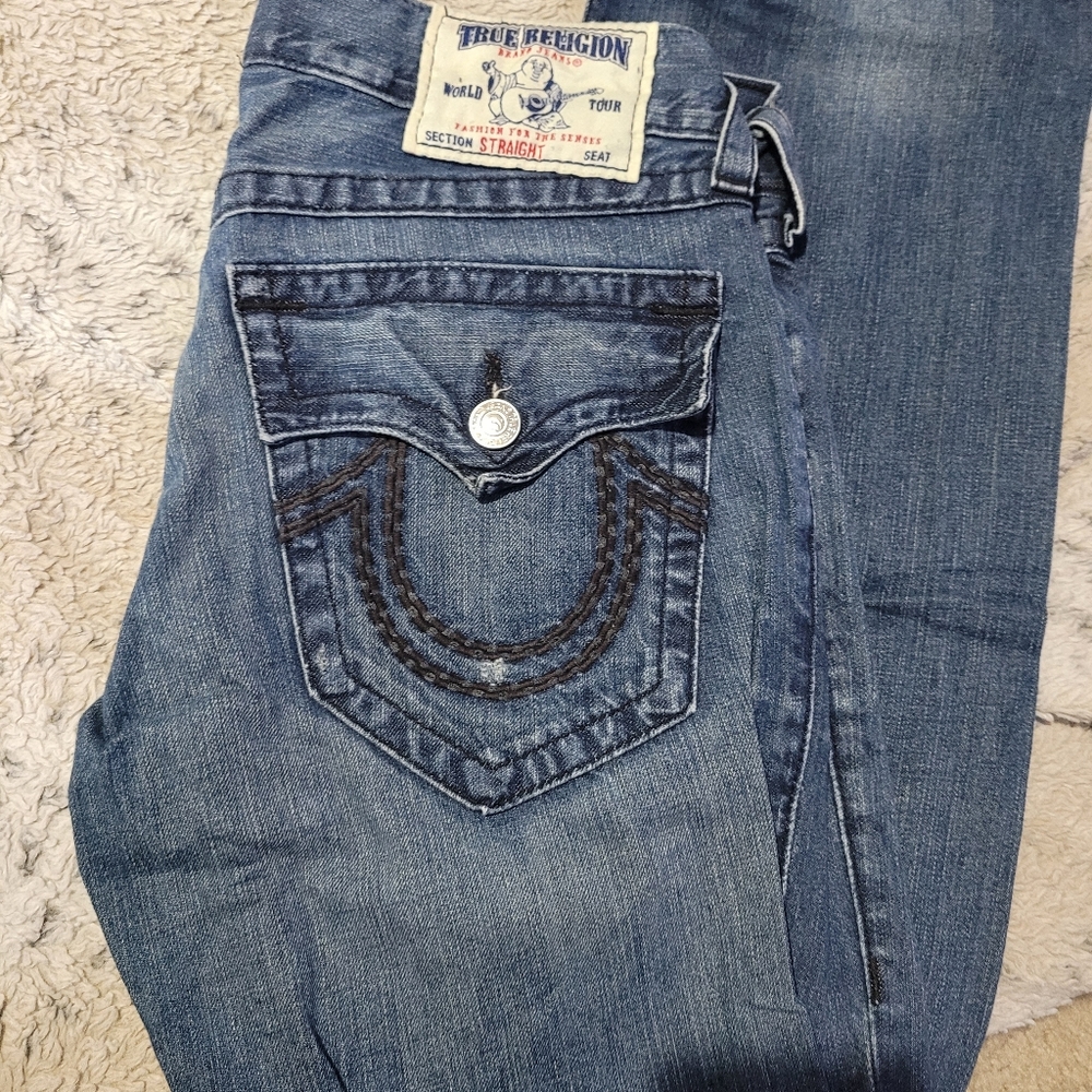 True Religion Faded Jeans - Straight